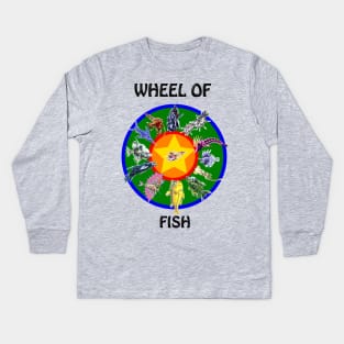 WHEEL...OF....FISH!!!! Darius Style Kids Long Sleeve T-Shirt